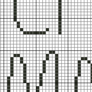 Cross stitch alphabet pattern, embroidery pattern, 30 stitches tall, Pdf PATTERN ONLY Alph_CS30 image 3