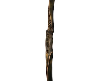 S1 Camo - 64" Reflex Deflex - Dymalux wood with Fiberglass Longbow - Competition Hunting Bow - Custom Wood Archery