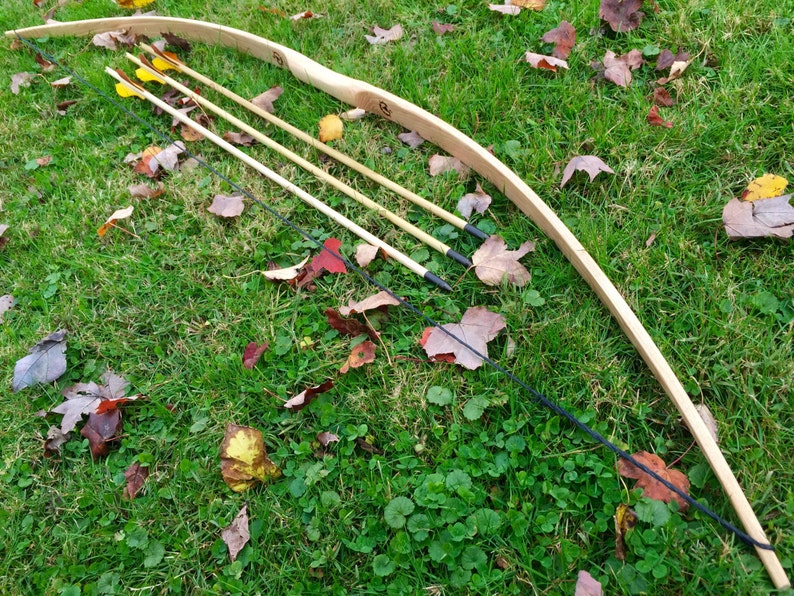 71 Bow & Arrow Combo Longbow 3 Arrows imagem 1