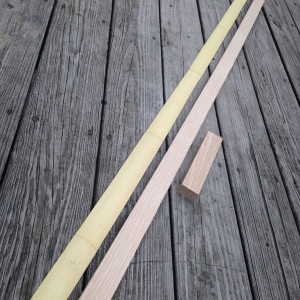 ON SALE --- Hickory and Bamboo Bow Kit! Premium Grain! Custom Wood Archery!