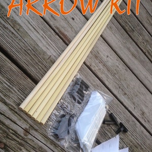 Arrow Building Kit - Poplar Shafts - Turkey Feathers - YOU CHOOSE COLOR