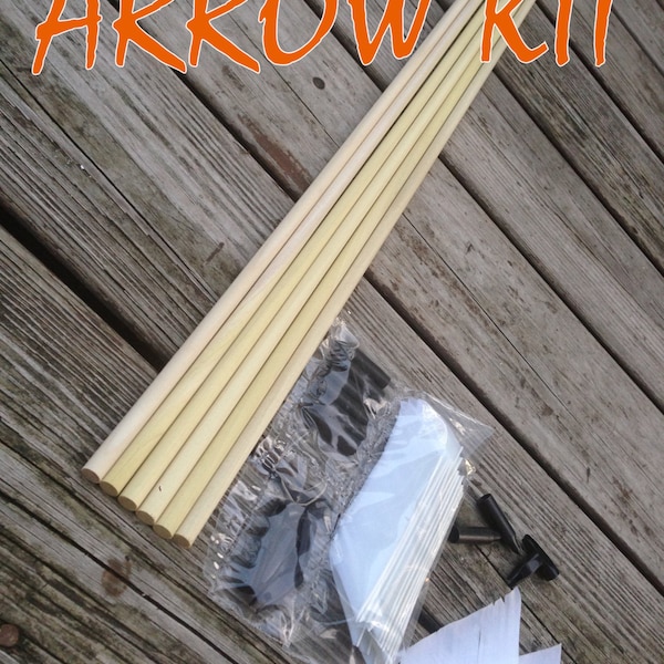 Arrow Building Kit - Poplar Shafts - Turkey Feathers - YOU CHOOSE COLOR