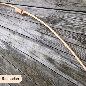 64" Competition or Hunting Bow - Hickory Longbow - Custom Wood Archery