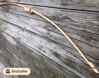 64" Competition or Hunting Bow - Hickory Longbow - Custom Wood Archery