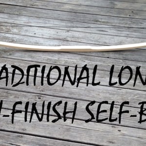 71" You-Finish Competition or Hunting Bow - Hickory Longbow - Custom Wood Archery