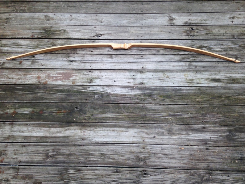 71 Competition or Hunting Bow Hickory Longbow Custom Wood Archery image 2