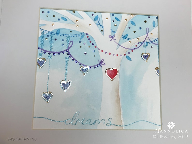 Blue Tree Painting Dream Tree Painting Blossom Tree Art Tree Art Dream Art Follow Your Dreams image 1