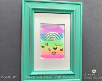 Rainbow Painting, Rainbow Art, Rainbow Nursery Art, Rainbow Colours, Rainbow Decor, Rainbow Hope Art