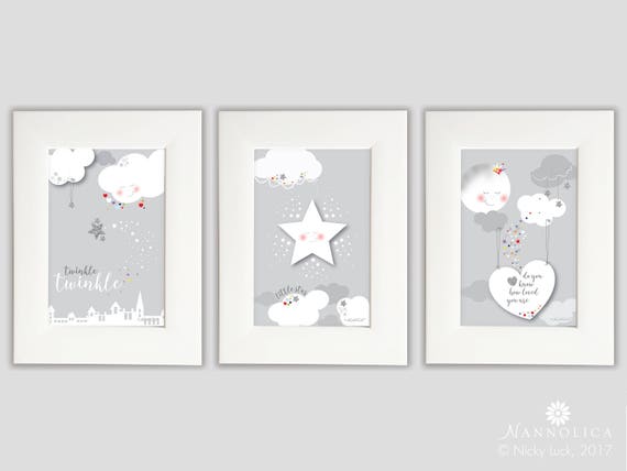grey nursery prints