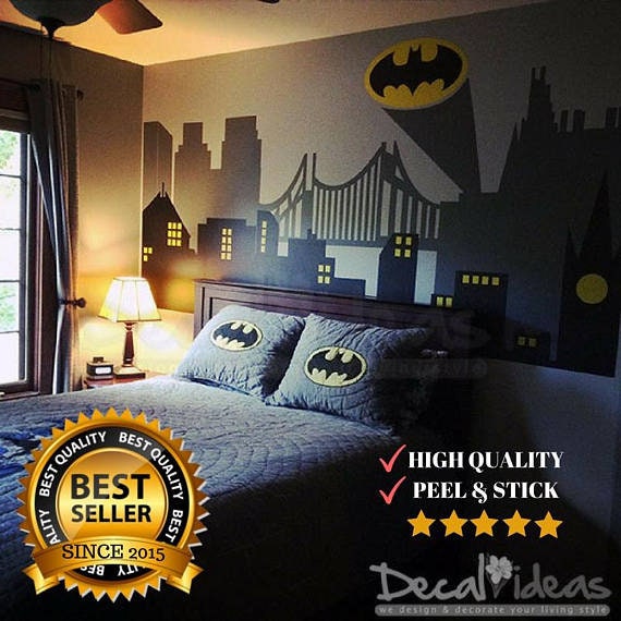 Batman Wall Decal Batman Stickers Spiderman Wall Decals Batman Room Decor Custom Decals For Walls Kids Room Decor For Nursery