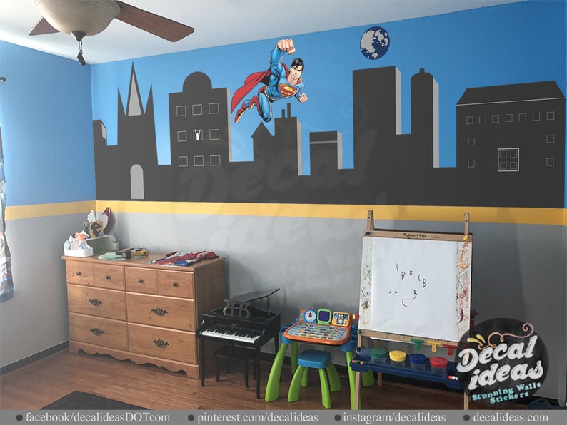 Avengers Wall Mural Marvel Decals Spiderman Custom For Walls Kids Room Decor Nursery