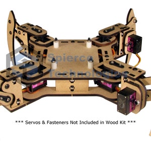 mePed v2 Quadruped Walking Robot - Wood Kit