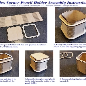 Bleistift Inhaber Laser Cutter Muster Download