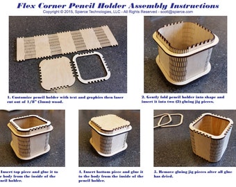 Pencil Holder Laser Cutter Pattern Download