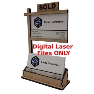 Download do padrão do cortador a laser para porta-cartões de visita imobiliário