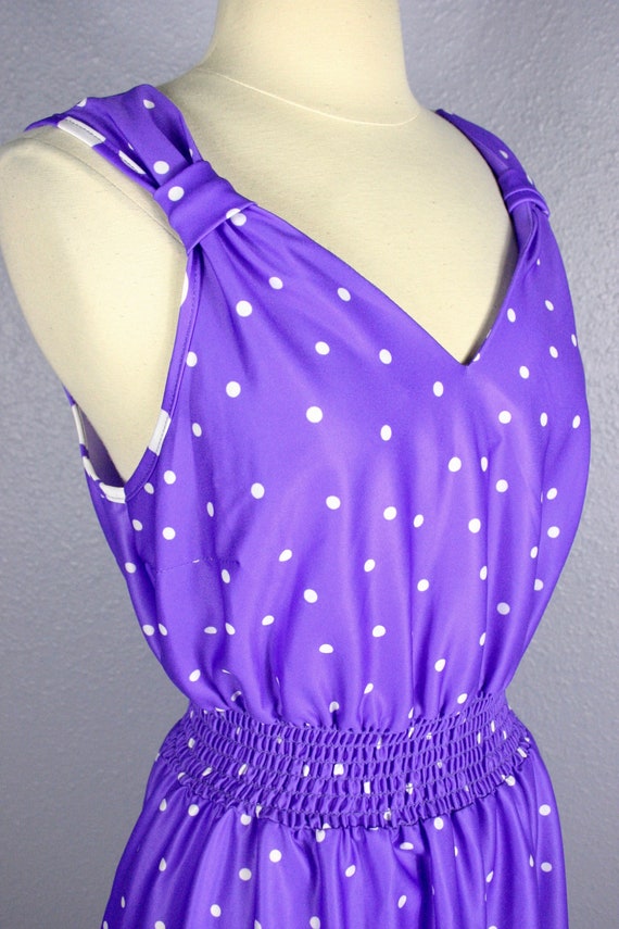 Vintage 80s Dress DAPPER Day Rapunzel  Purple Dre… - image 3