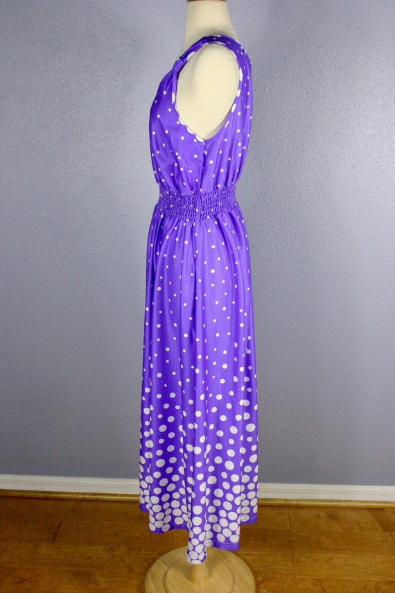 Vintage 80s Dress DAPPER Day Rapunzel  Purple Dre… - image 7