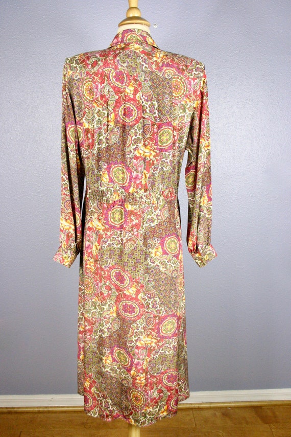 Vintage 70s Shirt Dress Secretary Dress MOD Dress… - image 8