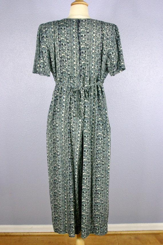 Vintage 90s Jumpsuit Wide Leg Playsuit Floral Pai… - image 7