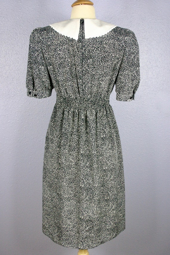 Vintage 80s Dress SECRETARY Dress Polka Dot Dress… - image 7