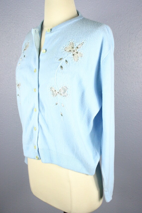 Vintage 1960s Cardigan 60s Sweater MOD Sweater Ro… - image 3