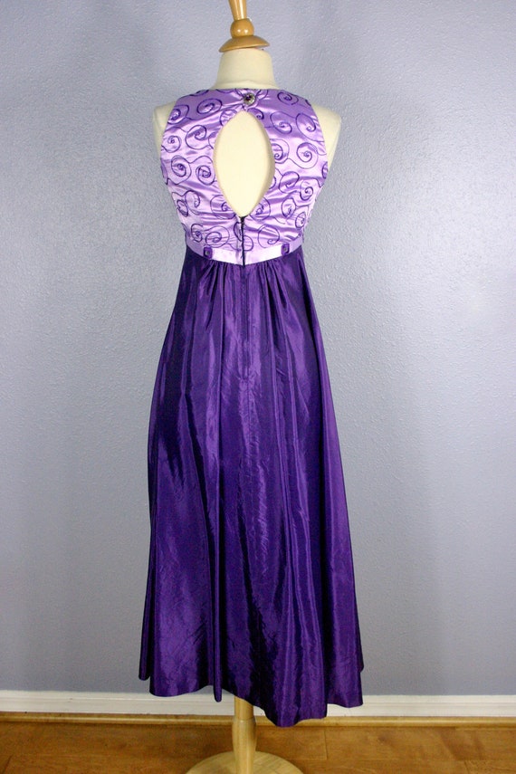 90s purple prom dress FREE SHIPPING Vintage 90s Purple and Black Mesh