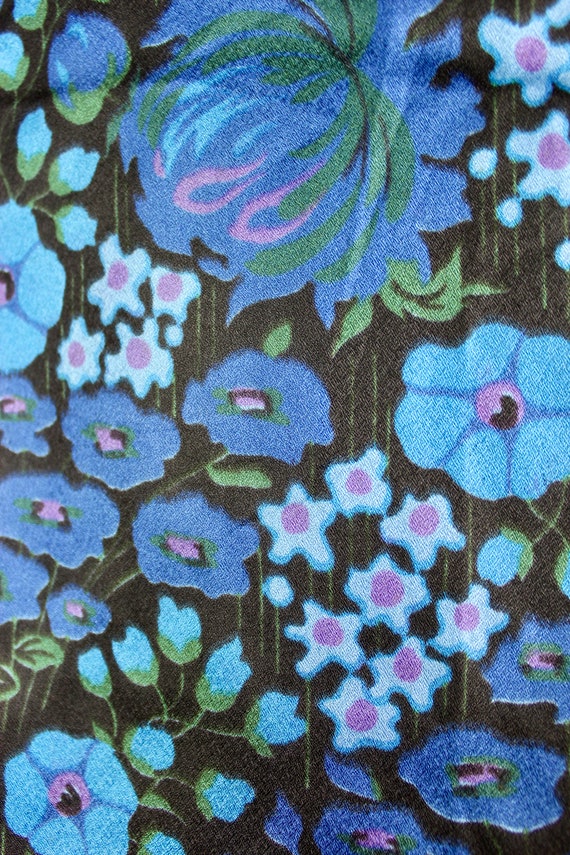Vintage 50s Dress Black Floral Dress MOD Dress 19… - image 6