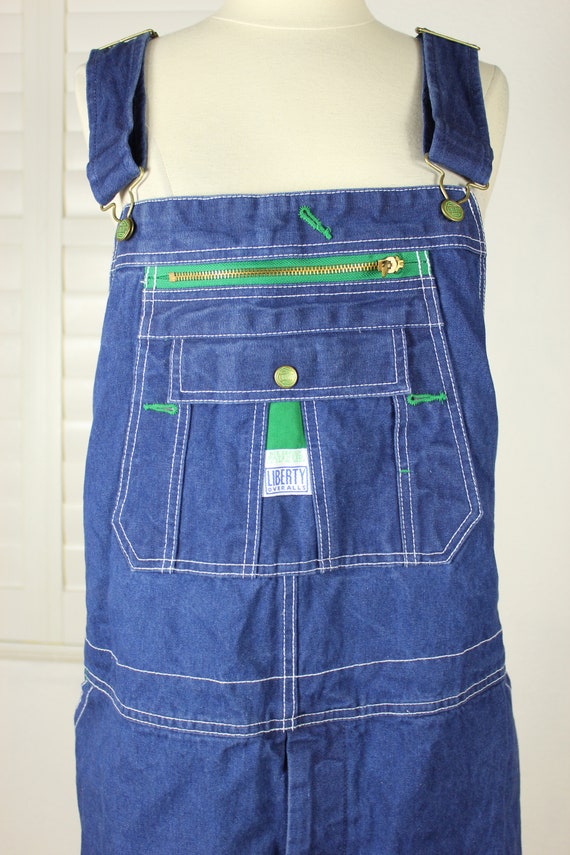 Vintage 90s LIBERTY Denim Overalls Bib Overalls G… - image 2