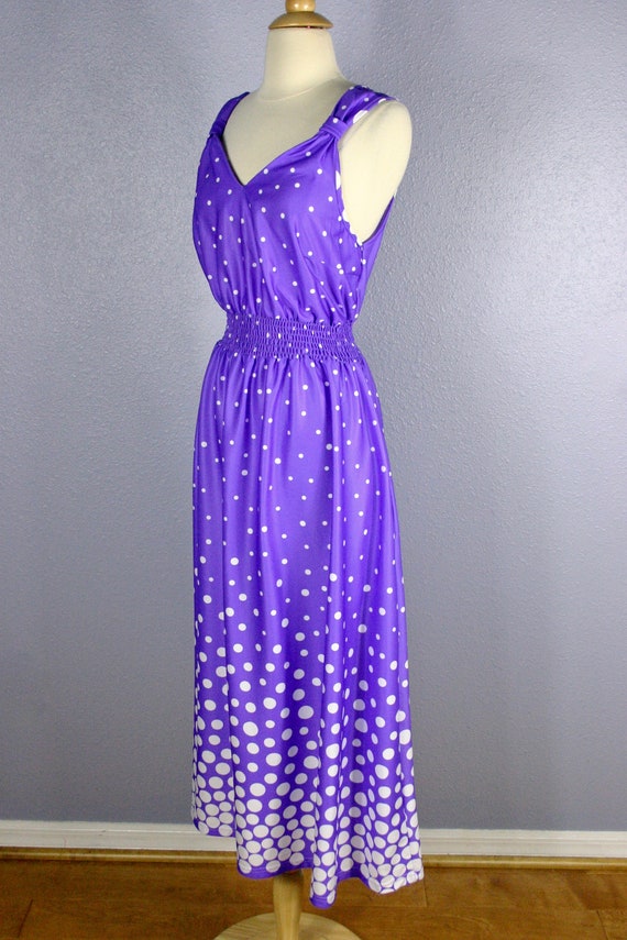 Vintage 80s Dress DAPPER Day Rapunzel  Purple Dre… - image 9