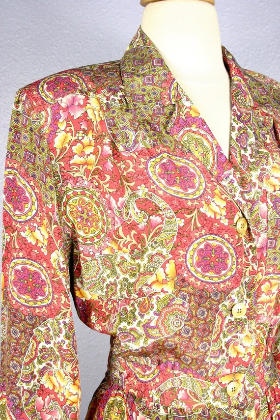 Vintage 70s Shirt Dress Secretary Dress MOD Dress… - image 7