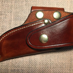Leather Knife Sheath w/flap &quot;The Nugget&quot; series for Buck 110