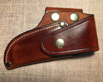 Leder Messerscheide mit Klappe "The Nugget" Serie für Buck 110