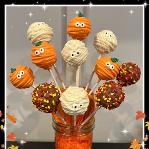 Halloween Cake Pops, Halloween, Pumpkin Cake Pops, Mummy Cake Pops ...