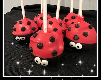 Ladybug cake pops, love bug cake pops, ladybug cakepops