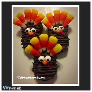 Thanksgiving Turkey Nutter Butters- Set of 12 Chocolate Turkey Nutter butter