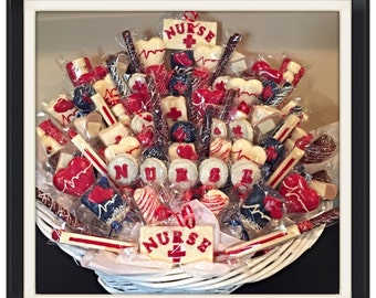 Nurse Themed Chocolate Basket- COMMACK  pickup only