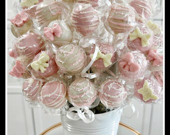 Coquette Cake Pops: Bows and Butterflies Party Theme