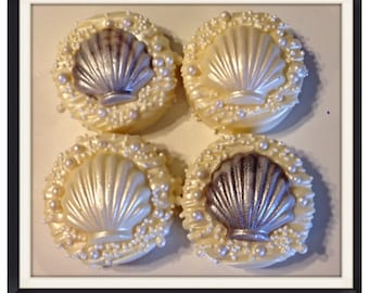 Seashell Beach Theme chocolate covered shimmering oroes