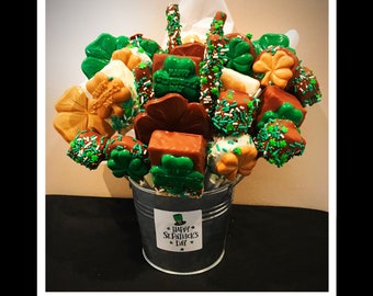 St. Patricks Day Gourmet Chocolate Dipped Gift basket