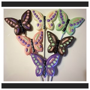 Butterfly Chocolate lollipops, Butterfly chocolate favors image 1