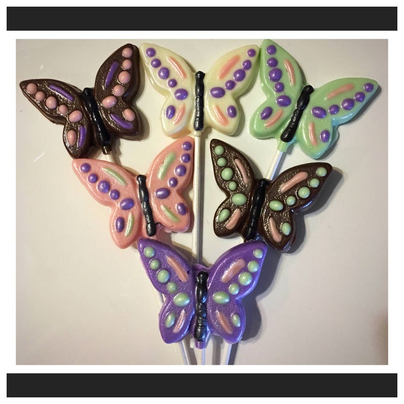 Butterfly Chocolate lollipops, Butterfly chocolate favors image 1