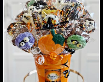 Halloween Chocolate Treat Basket: Gourmet Candy Gift