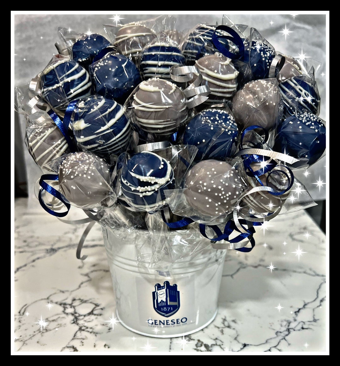 College Commit Basket, College Cake Pops, College Commit Cake Pops