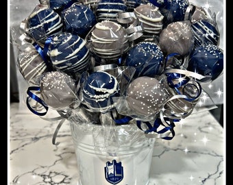 College Commit Basket, College cake pops, college commit cake pops, college acceptance gift, college acceptance gift basket