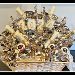 Graduation Chocolate Basket- COMMACK pickup, treats only shipping available