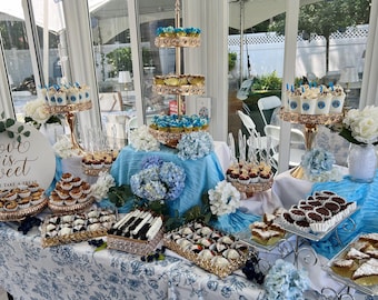 Long Island NY Dessert Table: Gourmet Treats Tablescape Setup