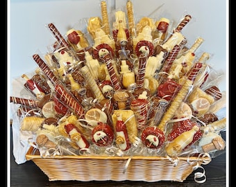 Wine Themed Gourmet Chocolate Basket: Party Favors & Gifts
