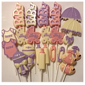 Baby Shower Chocolate Lollipops - 18 Pieces