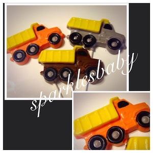 Dump truck chocolate lollipops -construction chocolates