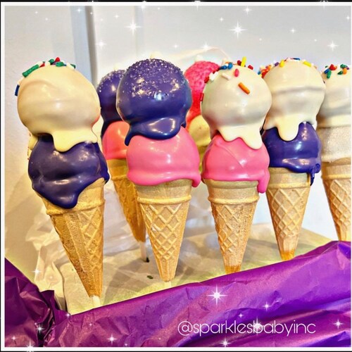 Ice Cream Theme Cake Pops Etsy